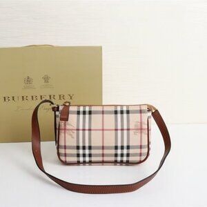 Brand new Burberry Women's Leather Check Crossbody Bag
